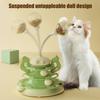Turntable Cat Toy 3-Tier Roller Track Cat Tower Toy with Feather And Balls Interactive Cat Puzzle Feeder for Indoor Cats
