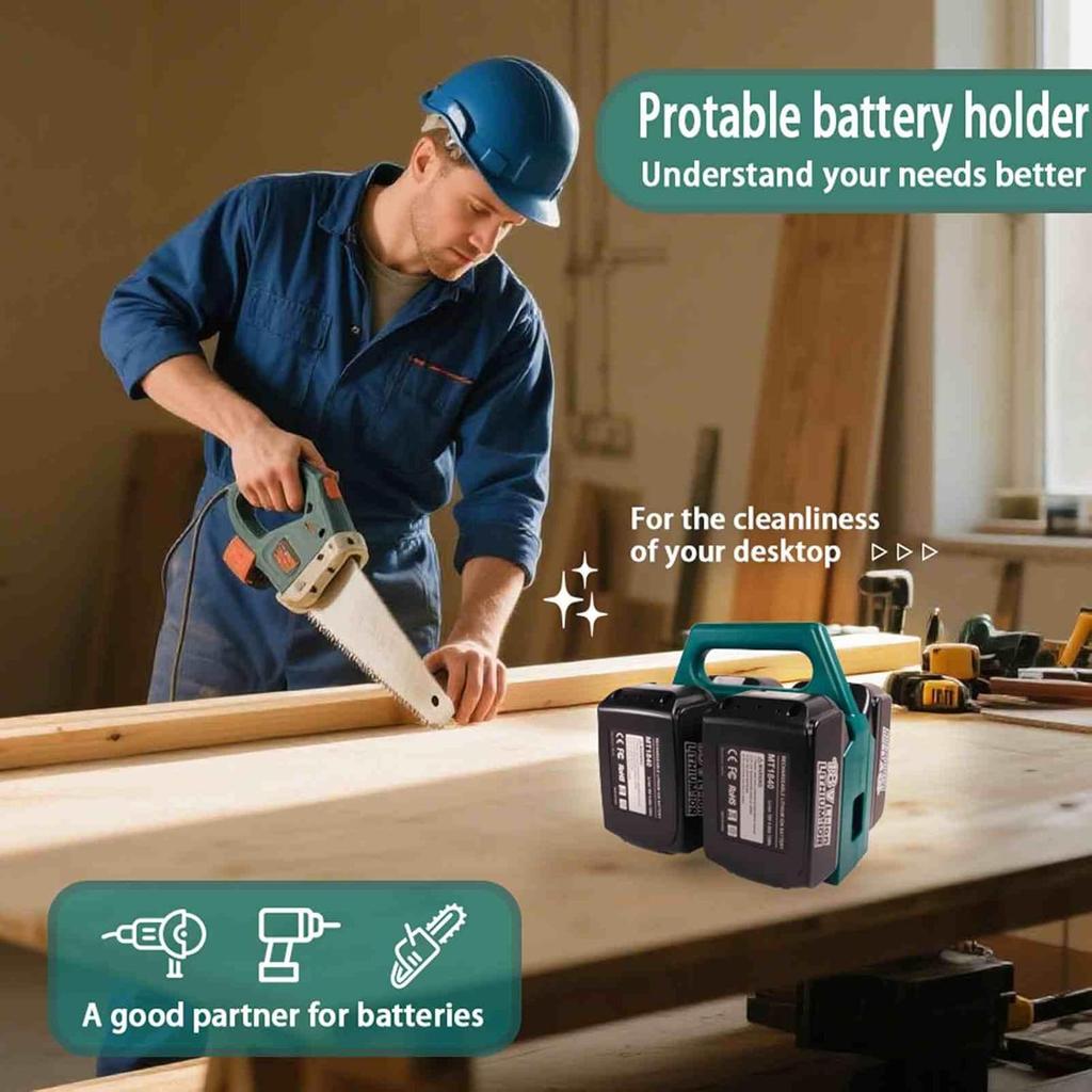 Крепежные устройства Стойка для хранения аккумуляторов 4 слота/6 слотов 3D-печать Держатель для аккумуляторного инструмента Основание Прочное Ударопрочное для Makita 18V