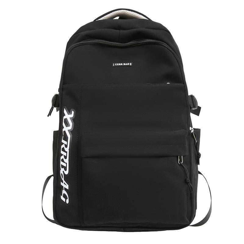 Male Large Capacity Backpack Letter Female Junior Senior High School Student Schoolbag Outdoor Travel Bag
