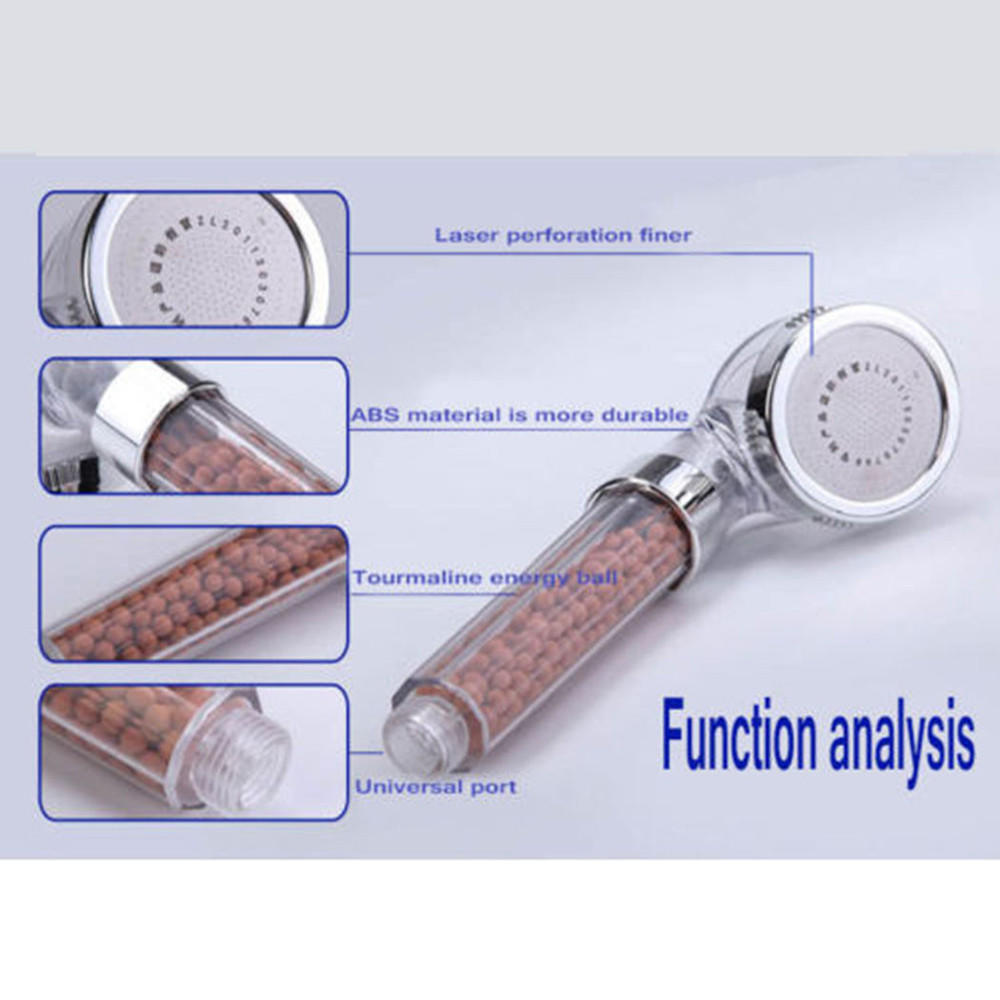 2025 Новая душевая головка с отрицательной ионной фильтрацией, три режима, высокое давление, экономия камней, низкое давление воды, душевая головка высокого качества