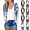 Women's Casual Print Loose Clothing, Fashionable Cardigan Jacket Cardigan Jacket