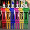 Colored Pencils Cosplay Costume For Adults With Polyester Fabric For Halloween Parties