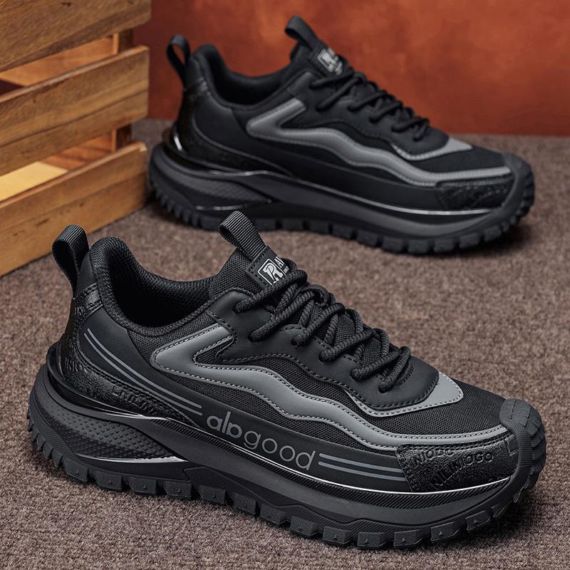 Men Casual Sneakers Breathable Lace Up Walking Shoes Lightweight Street Sports Shoes Outdoor Daily Comfortable Footwear Casual