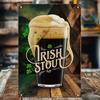 Винтажная железная стеновая табличка пива Irish Stout  Рустикальный декор паба с пенопластовым дизайном в виде клевера  Металлическое искусство для домашнего бара, кафе, сада