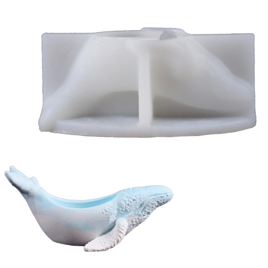 Flexible Candle Cup Molds Crafting Moulds Whale Shape Easy Demolding Moulds Candle Holder Molds Candle Stand Molds