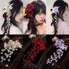 Super Fairy Lily Flower Tassel Hair Clip New Chinese Style Accessory