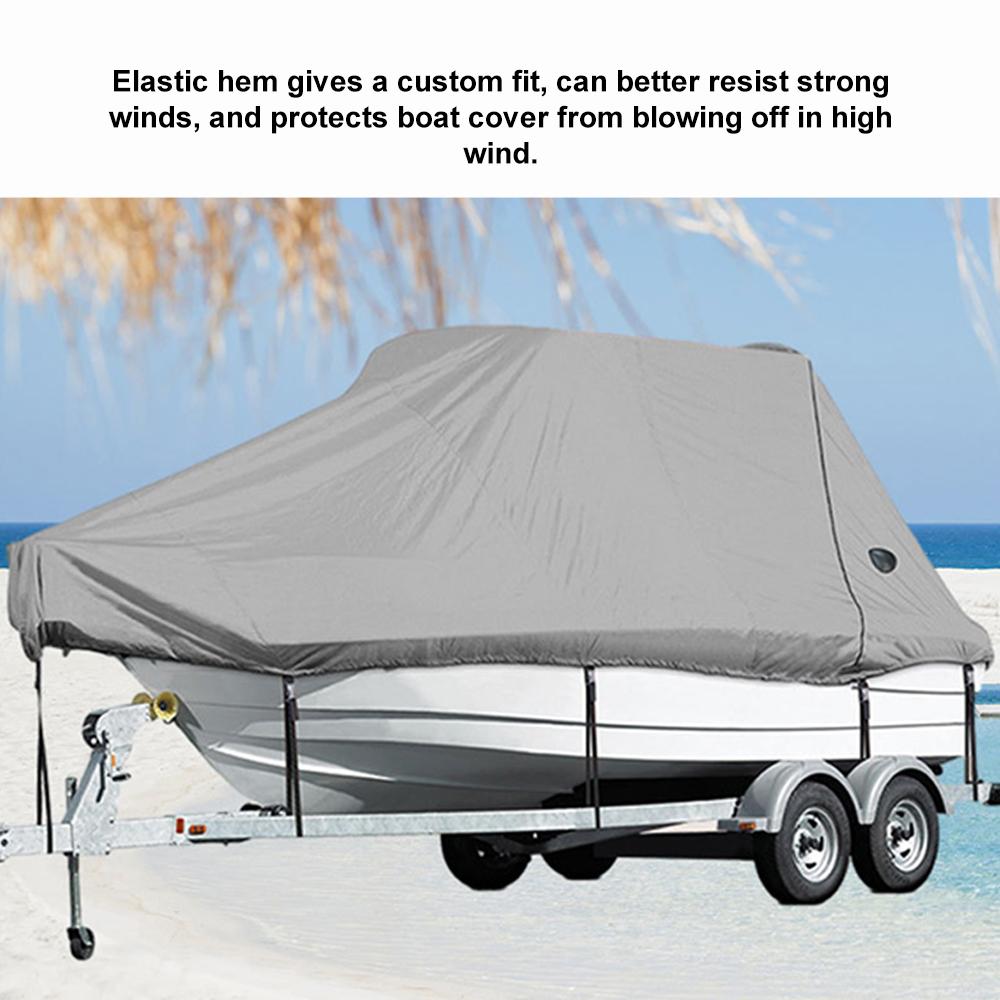 Чехол для лодки, устойчивый к разрывам, с сумкой для хранения. Водонепроницаемый всепогодный чехол для лодки, подходящий для V-образного корпуса, трехкорпусного корпуса,