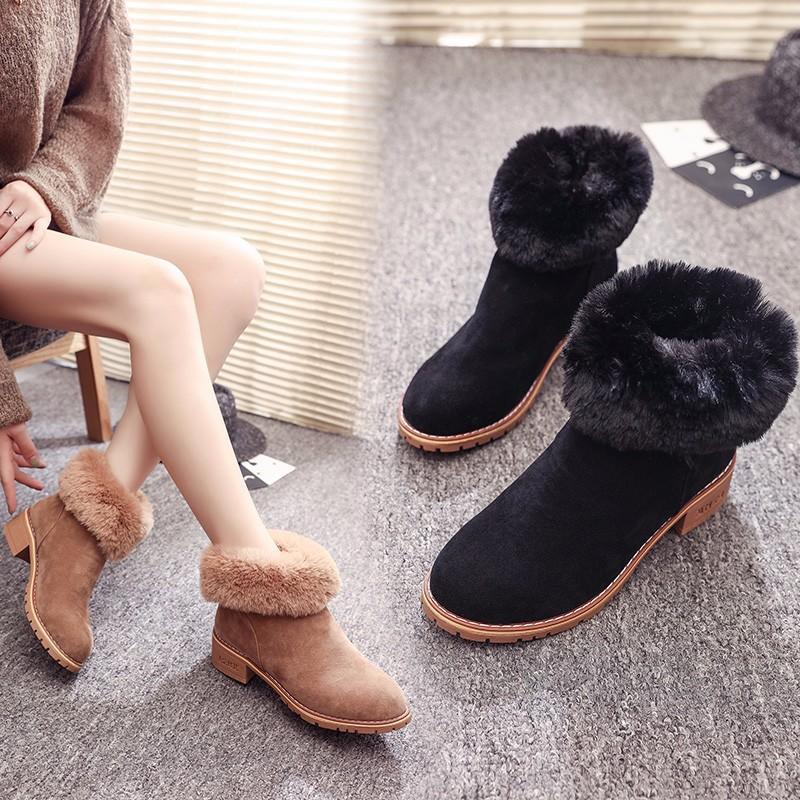 2019 Высококачественные зимние новые зимние сапоги из меха и шерсти, зимняя теплая обувь для женщин, водонепроницаемые зимние сапоги, женские зимние сапоги