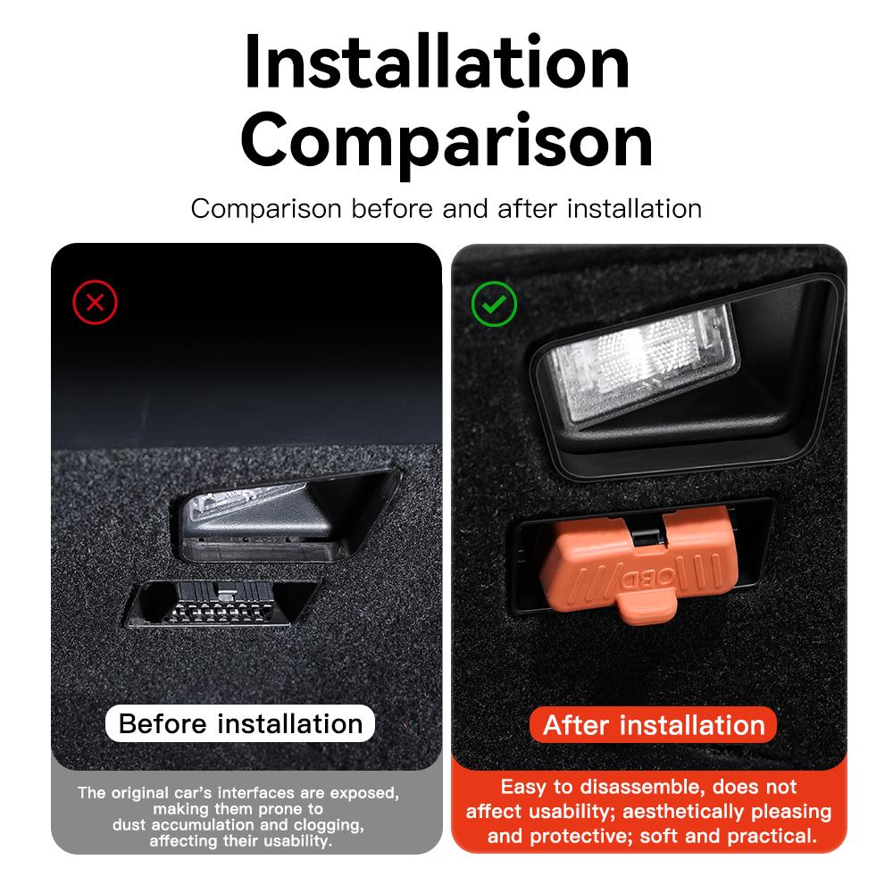 YZ Silicone OBD Port Plug Protective Cap Cover For Tesla Model 3 Highland Model Y YL Juniper 2026 Anti-Dust Interior Accessories