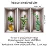 Wall Art Stickers Simulation 3D Three-Dimensional Potted Green Plants Flowers Home Decoration Wall Stickers Wallpapers