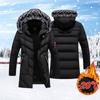 Winter Men Jackets Warm Thick Multi-pocket Hooded Parkas Coats Mens Casual Fleece Fur Collar Windbreaker Padded Overcoat Solid