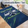 Custom Text Printed Rug Seattle Seahawks Non Slip Floor Carpet For Home Room Decor