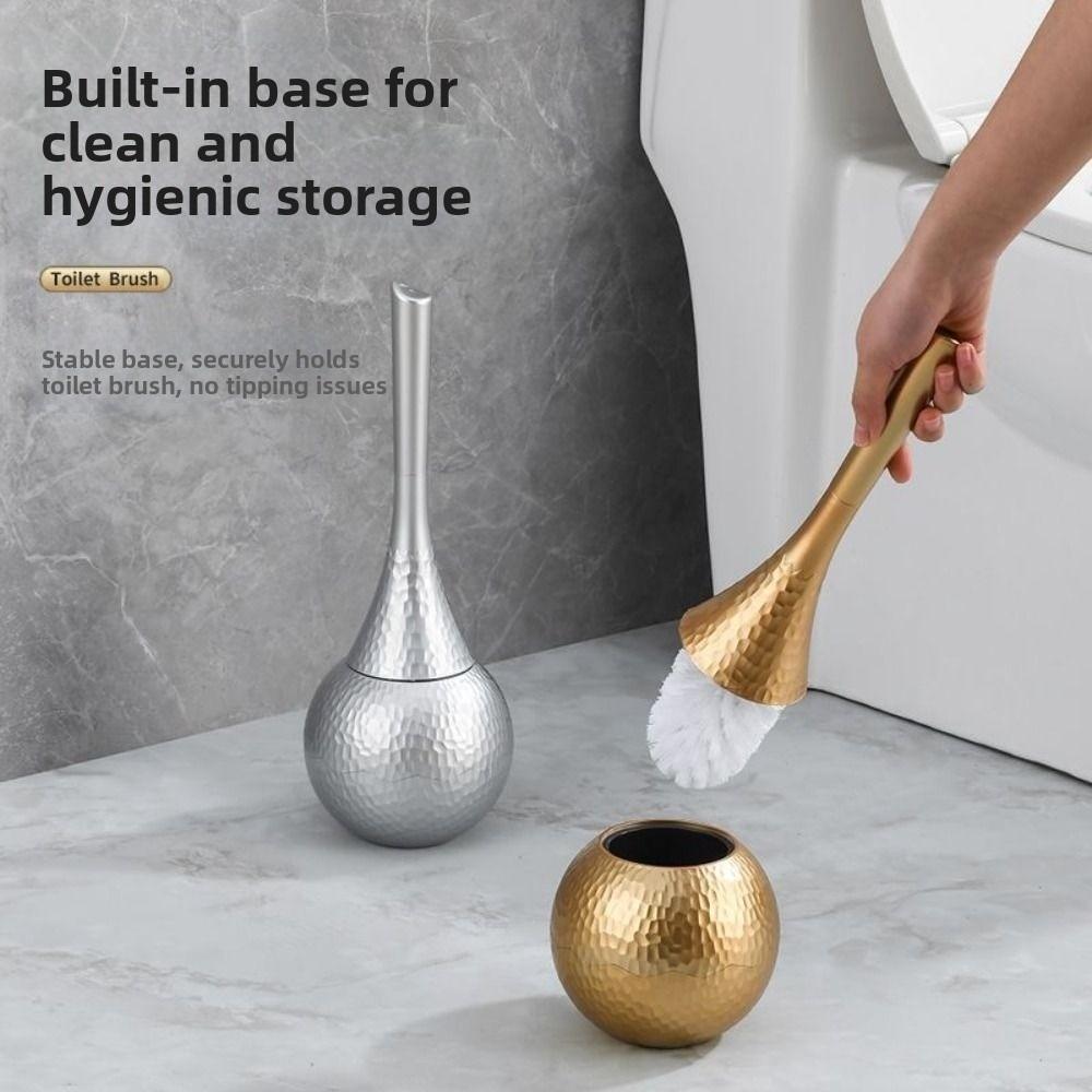 Набор туалетных щеток «Люкс» Съемная головка Изысканный вертикальный держатель для туалетной щетки Эргономичный Без царапин