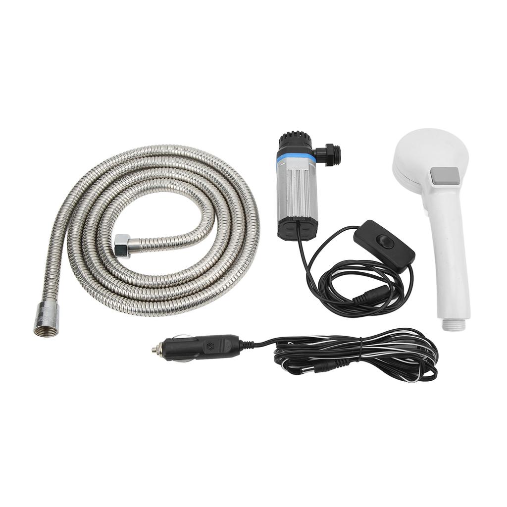 Наружный походный душевой набор Водяной насос 2м труба 12В кабель для прикуривателя Комплект для автомобилей, автодомов, внедорожников