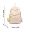 Nylon Student Backpack Bow Printed for Girls Women Schoolbag Adjustable Strap Travel Bag Cute Knapsack