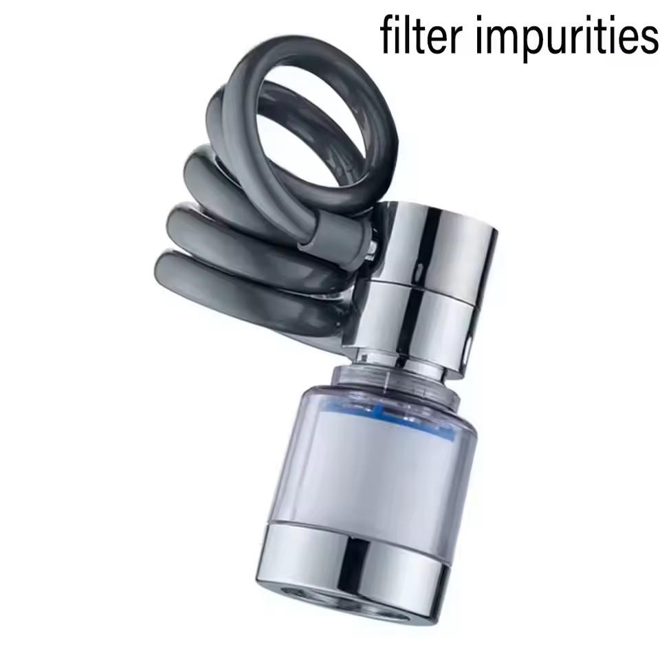 Upgraded 3 Modes Kitchen Faucet Extender with Stretchable Hose Bathroom Sink Sprayer 360 Degree Rotation Tap Filter Extender