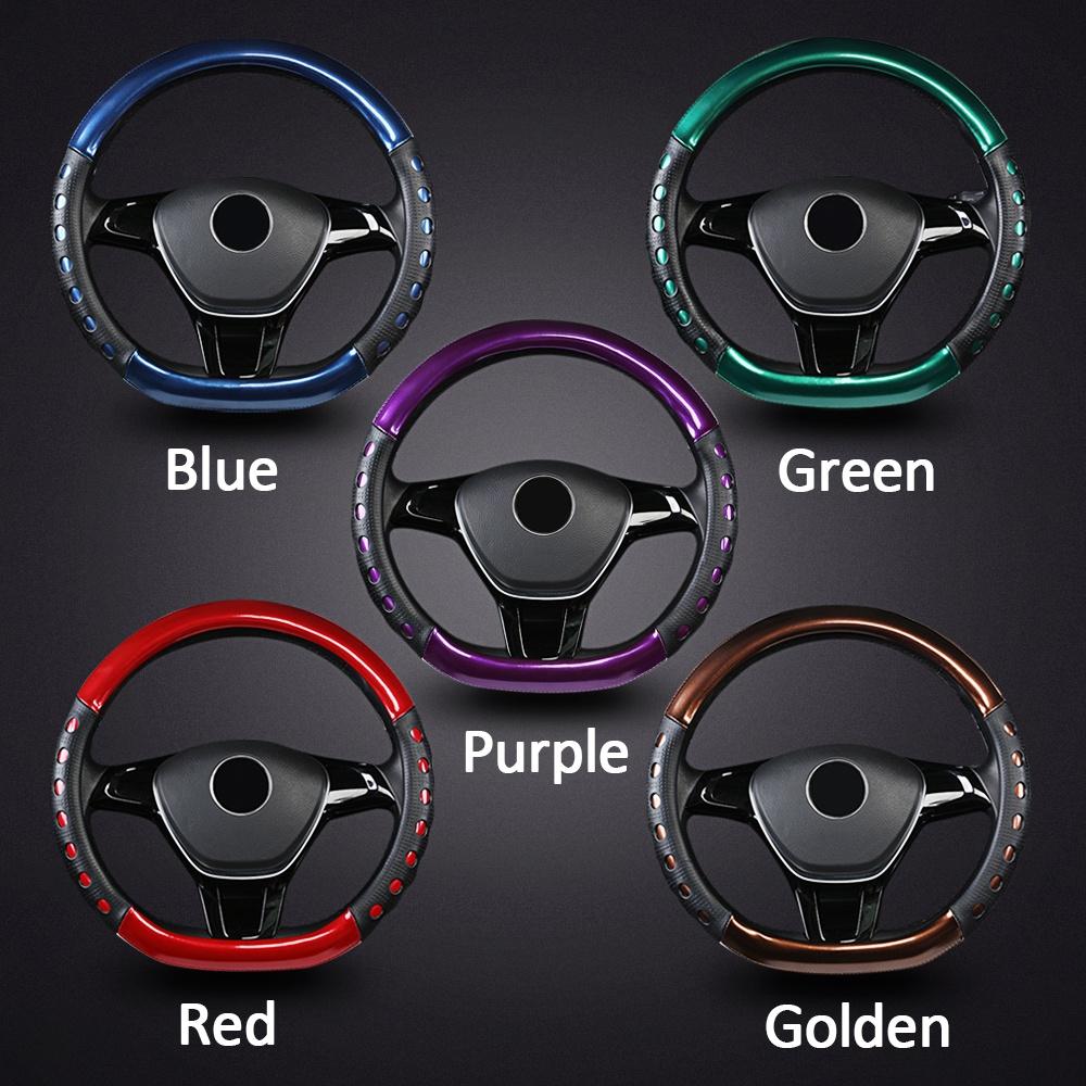 5 Colors 15\ High-Grade Durable Leatherette Material And Slip Resistance Car Auto Universal Steering Wheel Cover