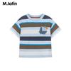 M.Latin Kids' Striped Peek-a-Boo Short Sleeve T-Shirt