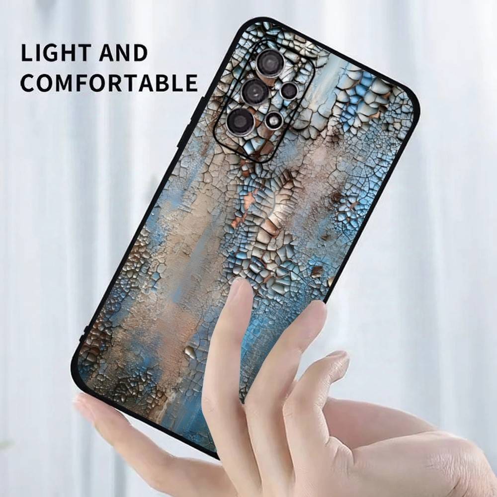 Ретро-индустриальный стиль Ржавый Чехол для телефона Для Samsung S25,S24,S23,S22,S21,S20,S10,Ultra,Plus,Lite,FE,Мягкий силиконовый Черный Чехол