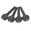 4PCS Ebony Material Violin Tuning Pegs Black Color Violin Replacement Pegs  For 1/2 1/4 1/8 Violin