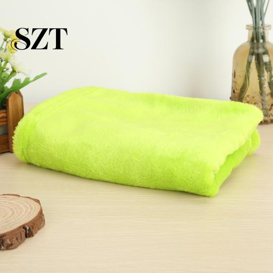 Plain Fleece Coral Blankets Plush Solid Color Universal Thick for Sofa Couch Blanket Decor