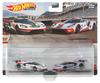 Hot Wheels Premium 2 Pack Ford GT Race, старые и HCY72 - '16 [3 больше] Белый/синий