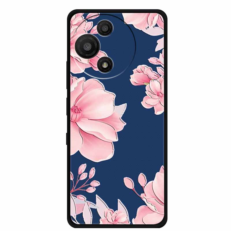 Для TCL 60 SE Nxtpaper Чехол 3D Тиснение Рельефные Цветы Черный ТПУ Силикон Мягкая Задняя Крышка Чехлы Для TCL 60R Чехол 6.7" Fundas Сумка