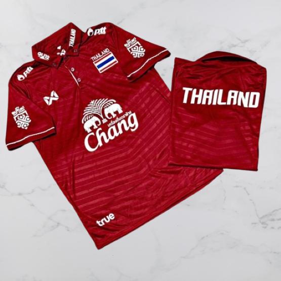 ТАИЛАНД Национальный футбол Футбольная тренировка ДЖЕРСИ CHEER Фанатская версия Быстросохнущая рубашка Поло Полиэстер Униформа с короткими рукавами Логотип слона Спорт на открытом воздухе