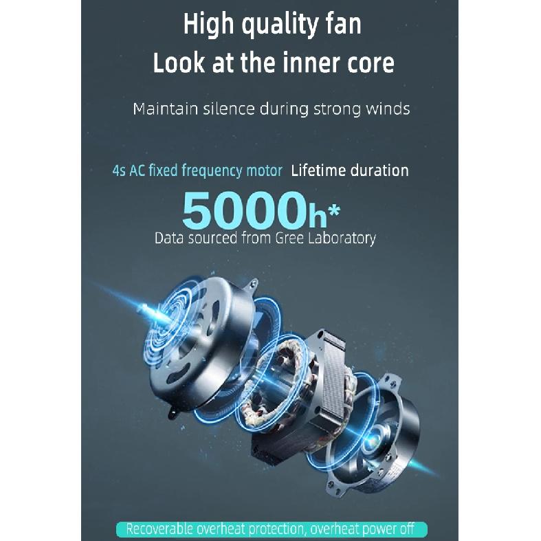 Solar Standing Fan 16 Inches Wireless Portable ventilador Rechargeable Floor Fans Battery powered 15600mAh Electric Fan for home