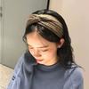 Windproof Outward New Winter Solid Color Hairband Women's Warm Wide Edge Cross Knitted Hairband Accessories