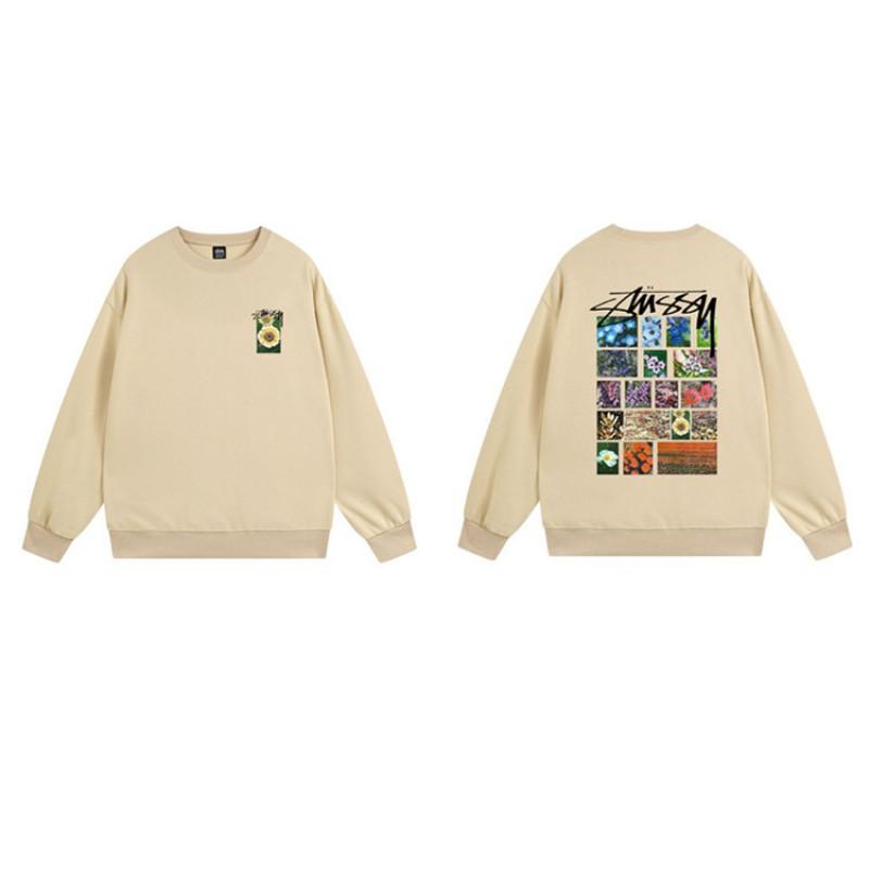 Unisex Oversized Crewneck Fleece-Lined Cotton Sweatshirt With Dice Letter Print Winter Casual Wear