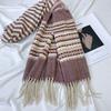 Plaid Tassel Scarf - Soft Imitation Fleece, Warm & Windproof Shawl for Men and Women, Perfect for Autumn and Winter Outdoor Fashion