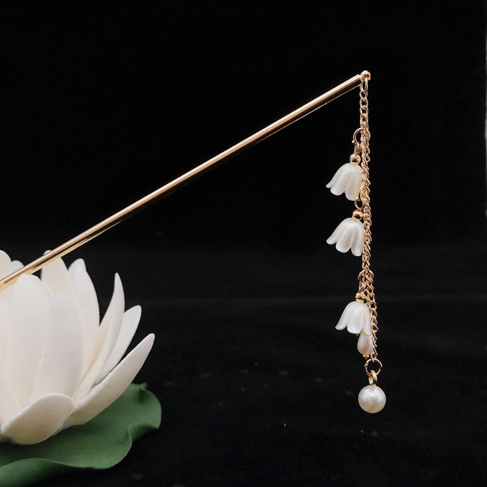 Головной убор Ханфу в древнем стиле Длинная кисточка на цепочке Сделай сам Двойная заколка для волос Две вилки для волос Палочка для волос в китайском стиле Палочки для волос