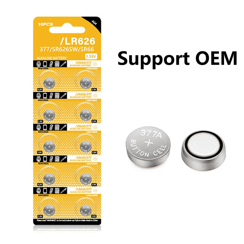 Упаковка из 10 шт./лист LR626 щелочные батарейки-таблетки 1,5 В плоская круглая батарейка для часов, калькуляторов и цифровых камер