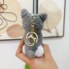 Adorable Schnauzer Plush Keychain Cute Dog Stuffed Animal Bag Charm