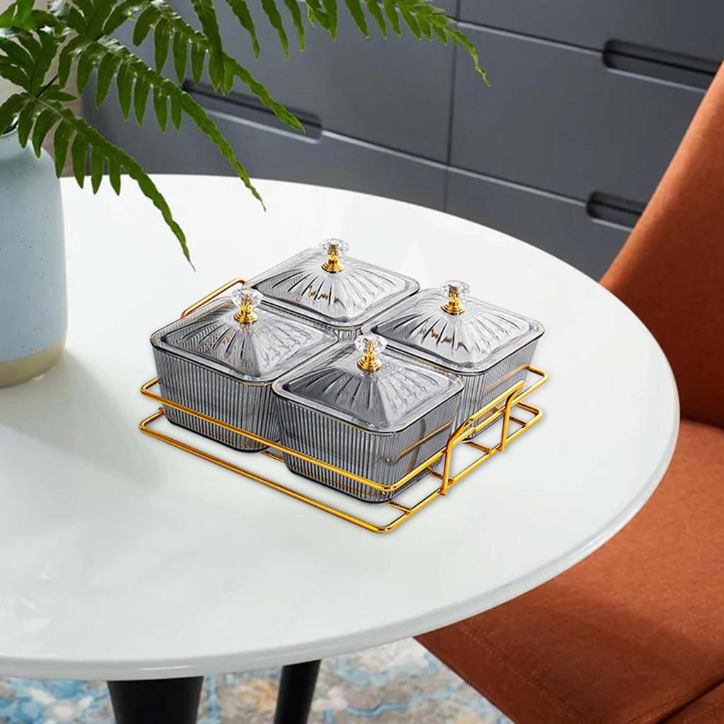 4 миски для подачи закусок, разделенное блюдо, разделительная тарелка для скандинавского десерта