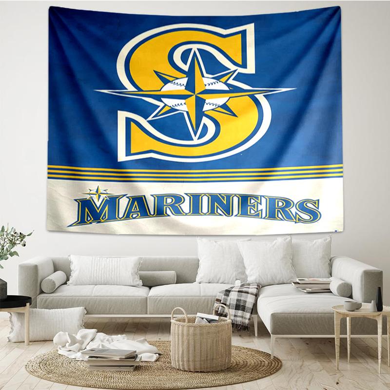 Mariners Team Logo Quick-Dry Tapestry Hanging for Bedroom,Livingroom, Playroom,Decor Art Room Wall Tapestry Holiday and Birthday Gifts