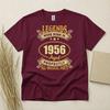70th Birthday Tshirt Born In 1956 70 Years Old Gifts Legends Aged Perfectly Tee