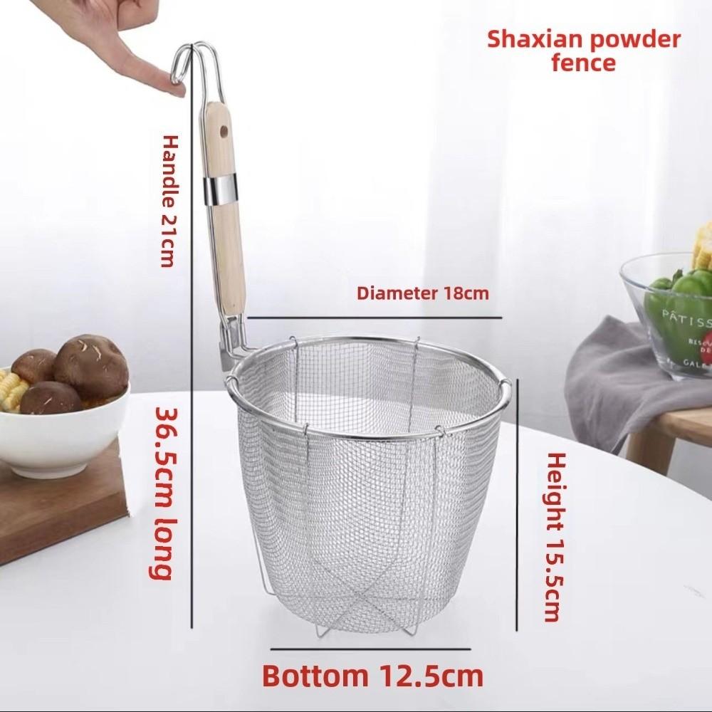 Stainless Steel Noodle Funnel Thickened Fine Mesh Sieve Spoon Kitchen Gadgets