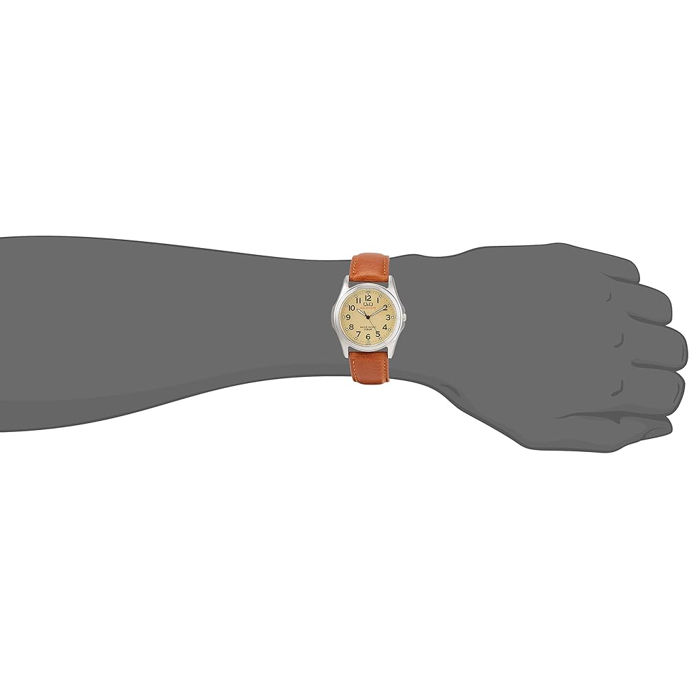 Citizen Q&Q Solar H044-303 Men's Watch Brown Leather Band