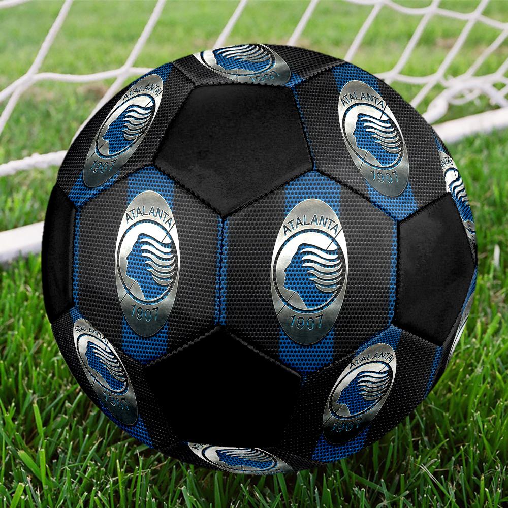 Футбольный мяч с логотипом Atalanta BC, разноцветный, подходит для всех возрастов, машинная сшивка, материал ПВХ, соревновательного уровня, размер 5, прочный и с высоким отскоком