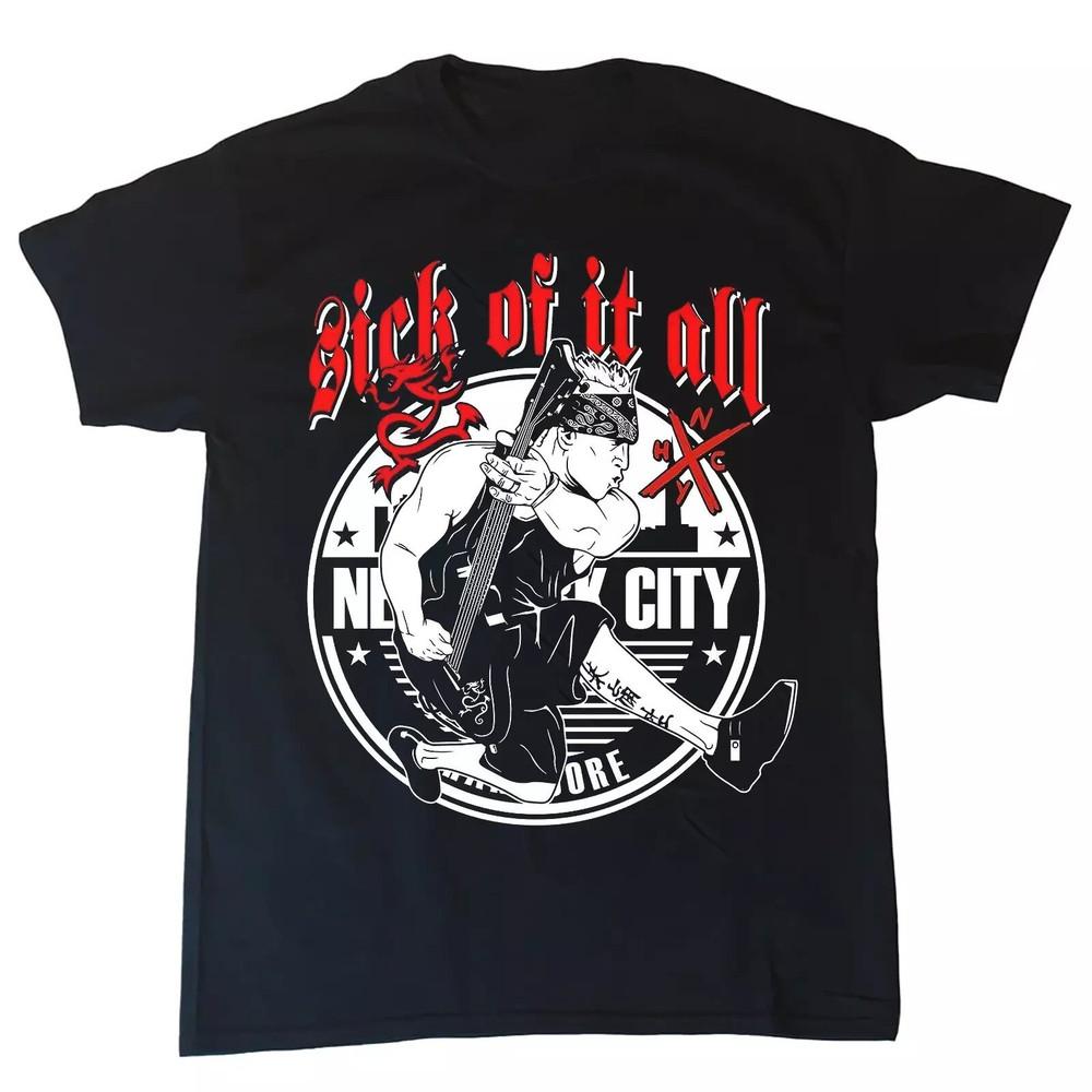 Новая футболка с принтом группы Sick of It All, короткий рукав, все размеры от S до 5XL, SEG_332, унисекс