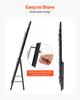 Brochure Display Rack, 20 Pockets Magazine Literature Display Stand, Portable Floor Standing Magazine Rack, Metal Newspaper Catalog Holders for Shop,