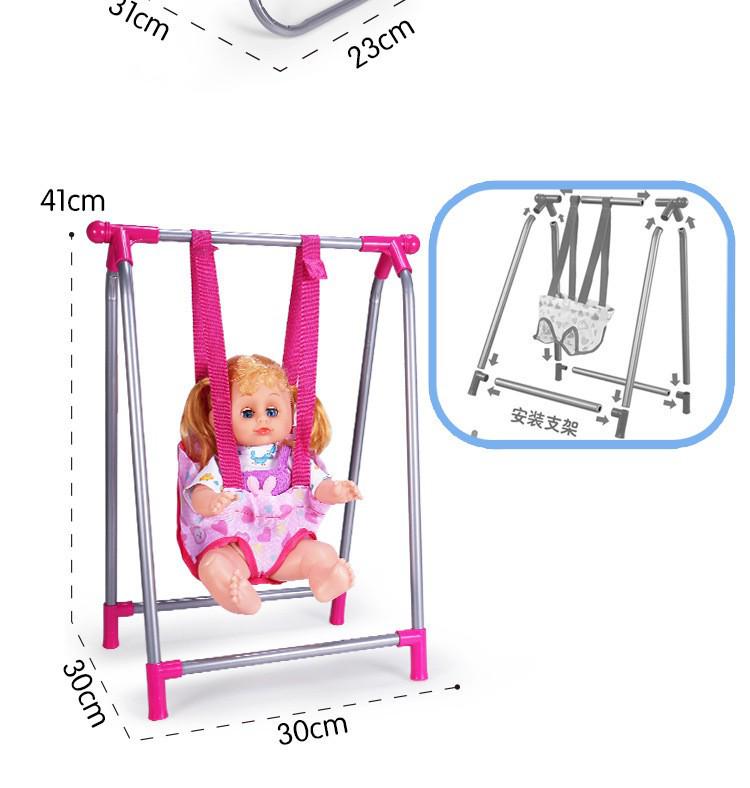 Детский кукольный домик Игровая зона Легкая прогулочная коляска с куклой