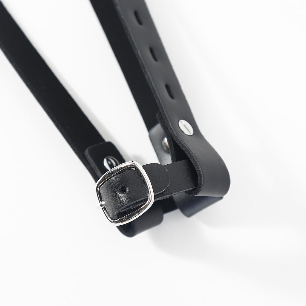 Adjustable Leather Chastity Panty Harness BDSM Bondage Restraint Gear Adult Sex Toy for Women Men Fetish Role Play Accessory