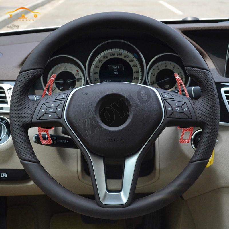 Shift Paddle Carbon Fiber Steering Wheel DSG For Mercedes Benz A B M E Class W176 W212 CLA GLA DSG Gear Shift Paddle