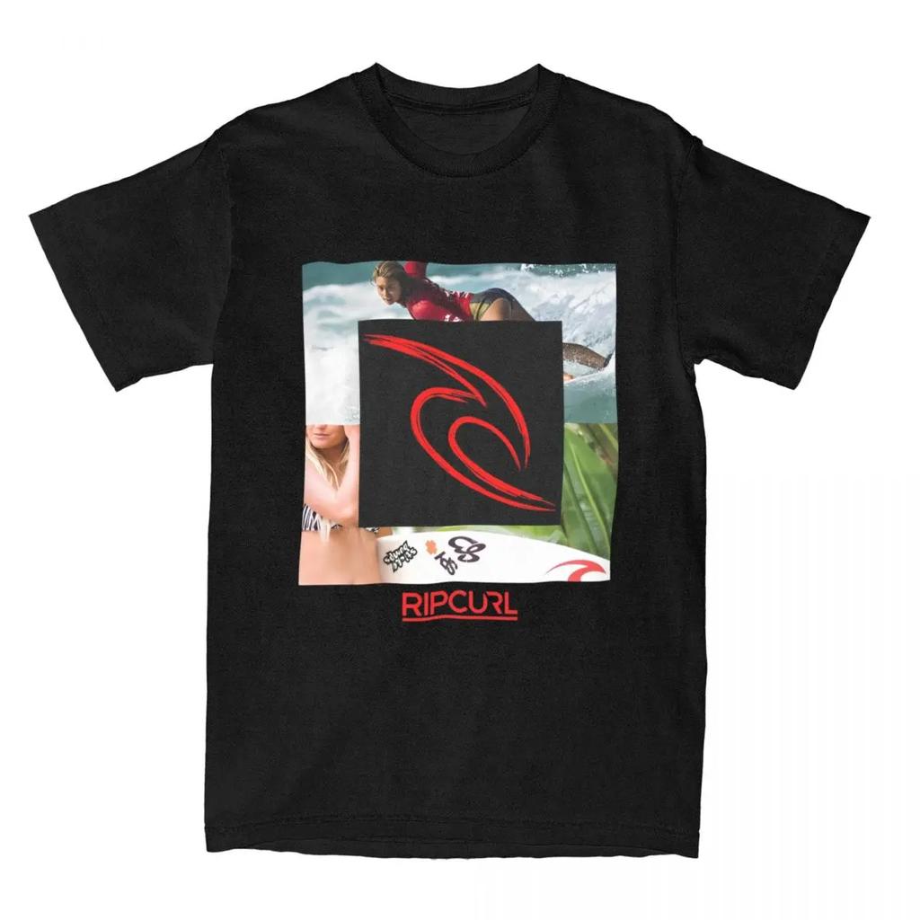 Мужская повседневная футболка Rip Curl большого размера с графическим принтом для серфинга