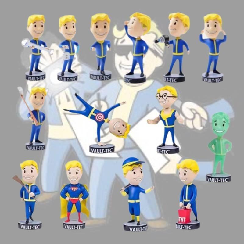 Detailed Vault Boy Fallout Mini Statue Handcrafted Display Piece