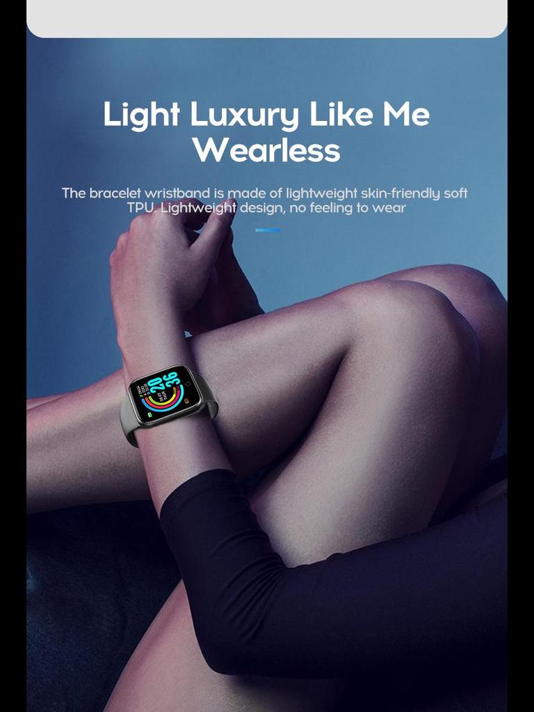 Умный браслет Y68 D20 Macaron — пульс, артериальное давление, отслеживание спортивных показателей, оповещения по Bluetooth