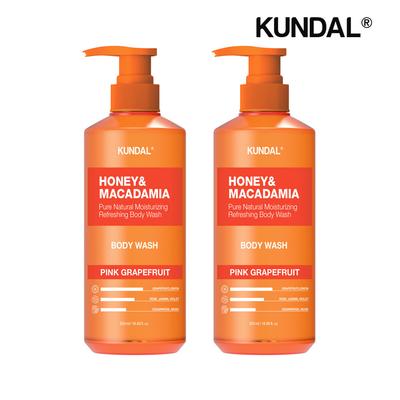 Honey & Macadamia Pure Body Wash Pink Grapefruit 500ml X2